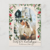 Boho Botanical Foliage Arch 1 Foto Postkarte (Vorderseite)