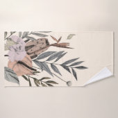 Boho Botanical Garden Posters - Neutral Badehandtuch (Badehandtuch)