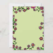 Boho Botanical Garden Rose Frühlingsblütenhochzeit Einladung (Rückseite)