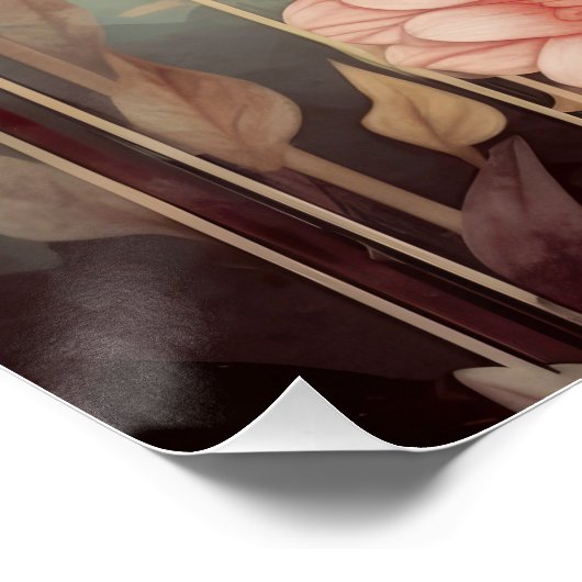 Boho Botanical Glow Poster (Ecke)