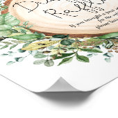 Boho Botanical Greenerenery Diaper Raffle Baby Dus Poster (Ecke)