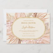 Boho Botanical | Grünes horizontales Brautparty Einladung (Vorderseite)