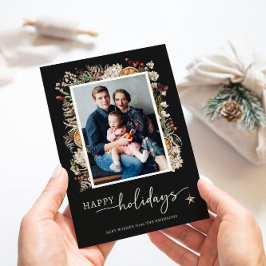 Boho Botanical Holiday Karte