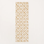 Boho Botanical Illustration Pattern Honey Gold Yogamatte (Vorderseite)