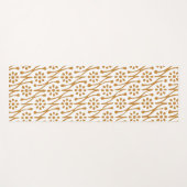 Boho Botanical Illustration Pattern Honey Gold Yogamatte (Vorderseite (Horizontal))