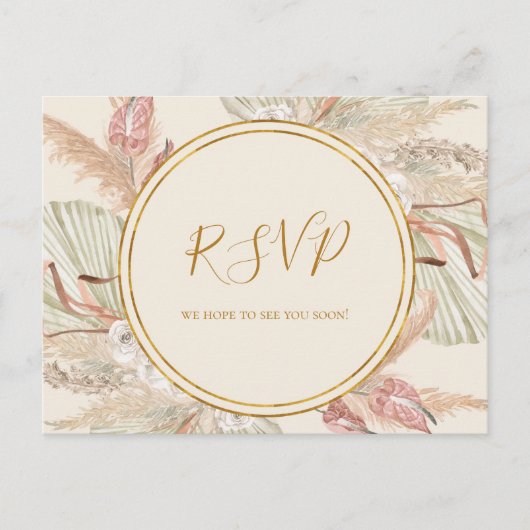 Boho Botanical | Ivory Menu Choice UAWG Postcard Postkarte (Vorderseite)