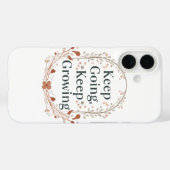 Boho Botanical "Keep Growing" Motivational Graphic Case-Mate iPhone Hülle (Rückseite (Horizontal))