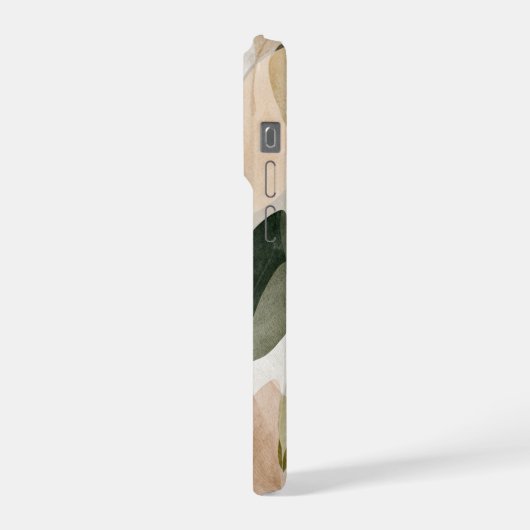 Boho Botanical Leaf Pattern Phone Case Neutral  iPhone Hülle (Linke Seite)