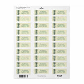 Boho Botanical Return Labels – Sage Green, Blue  (Vorne)