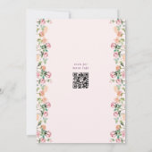 Boho Botanical Romance QR Save The Date (Rückseite)
