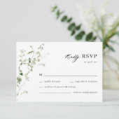 Boho Botanical Sage Green Vine Wedding RSVP Card Karte (Stehend Vorderseite)