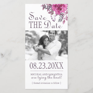Boho Botanical Save the Date Foto Cards