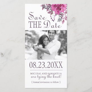 Boho Botanical Save the Date Foto Cards
