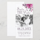 Boho Botanical Save the Date Foto Cards (Vorne/Hinten)