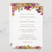 Boho Botanical Watercolor Blume Hochzeit Einladung (Vorne/Hinten)