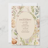 Boho Botanical Watercolor Wildblumen Hochzeit Einladung (Vorderseite)