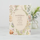 Boho Botanical Watercolor Wildblumen Hochzeit Einladung (Stehend Vorderseite)