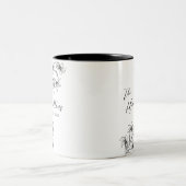 Boho Botanical Wedding Anniversary Zweifarbige Tasse (Mittel)