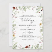 Boho Botanical Wedding Einladung (Vorderseite)