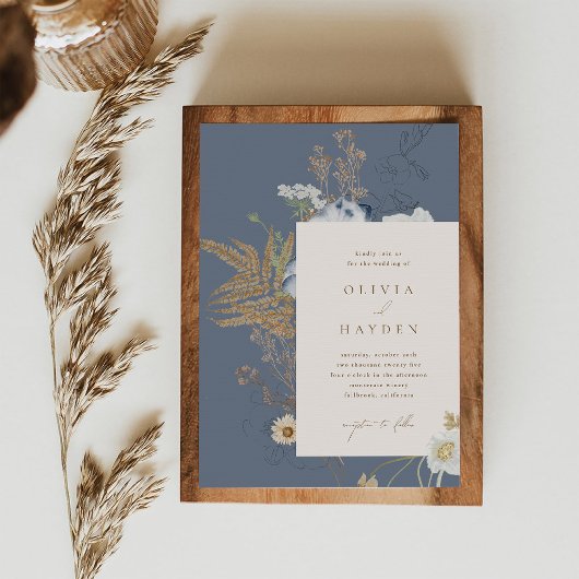 Boho Botanical Wedding Einladung