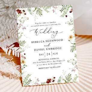 Boho Botanical Wedding Einladung
