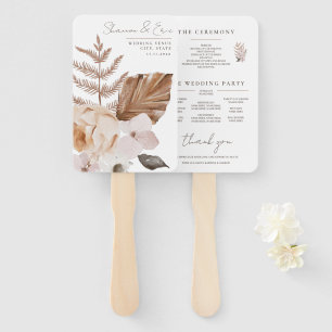 Boho Botanical Wedding Program Fans Fächer