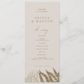 Boho Botanical Wedding Program Programm (Vorderseite)