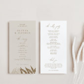 Boho Botanical Wedding Program Programm
