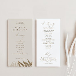 Boho Botanical Wedding Program Programm