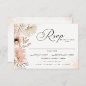 Boho Botanical Wedding RSVP Cards (Vorne/Hinten)