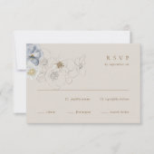 Boho Botanical Wedding RSVP Enclosure Card Karte (Vorderseite)