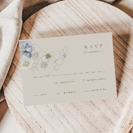 Boho Botanical Wedding RSVP Enclosure Card Karte