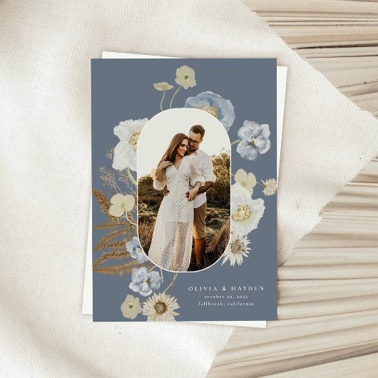 Boho Botanical Wedding Save the Date Card