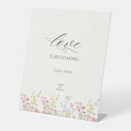 Boho Botanical Wildflower Wedding table top sign Sockelschild