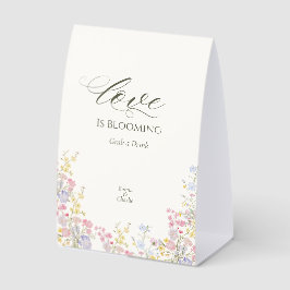 Boho Botanical Wildflower Wedding table top sign Tischaufsteller