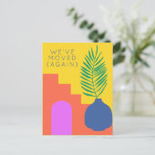 Boho Botanical wir haben wieder eine neue Adresse Postkarte (Stehend Vorderseite)