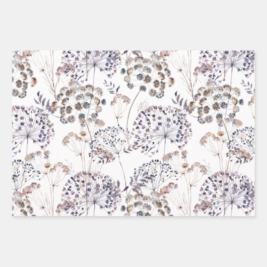 Boho Botanical Wrapping Paper Sheets Geschenkpapier Set (Vorderseite 3)