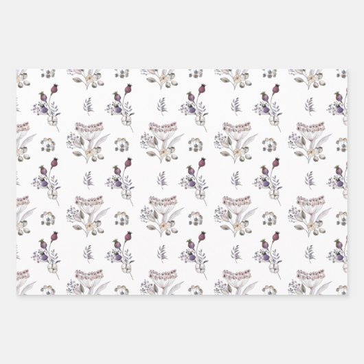 Boho Botanical Wrapping Paper Sheets Geschenkpapier Set (Vorderseite 2)
