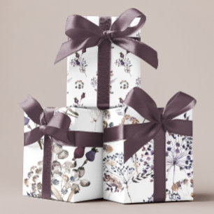 Boho Botanical Wrapping Paper Sheets Geschenkpapier Set