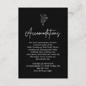 Boho Botanicals Black Wedding Unterkünfte Begleitkarte (Vorderseite)