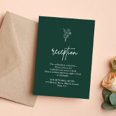 Boho Botanicals Emerald Wedding Empfang Begleitkarte