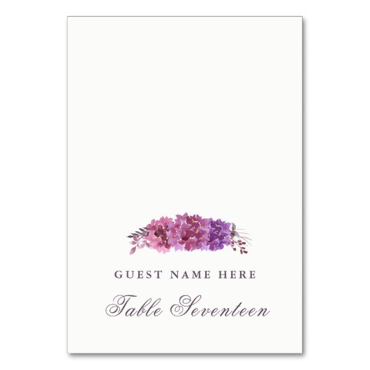 Boho Botanicals Escort Cards Tischnummer (Vorderseite)