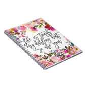 Boho botanicals Life ist hart mein Lieblingszitat Notizblock (Rechte Seite)