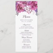 Boho Botanicals Wedding Menu Menükarte (Vorderseite)