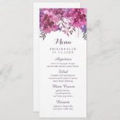 Boho Botanicals Wedding Menu Menükarte (Vorne/Hinten)