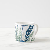 Boho-Botanik-Espresso-Tasse, stilvoller Kaffeebech Espressotasse (Vorderseite Rechts)
