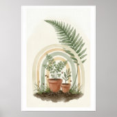 Boho-Botanik-Farn-Regenbogen-Pflanzen-Kunstprint | Poster (Vorne)