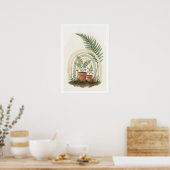 Boho-Botanik-Farn-Regenbogen-Pflanzen-Kunstprint | Poster (Küche)