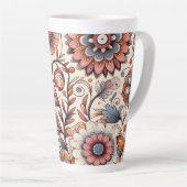 Boho-Botanik-Latte-Mug 12 & 17 oz Milchtasse (Rechte Ecke)
