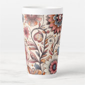 Boho-Botanik-Latte-Mug 12 & 17 oz Milchtasse (Vorderseite)